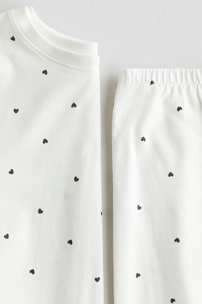 اتش اند ام بيجاما من القطن مزينة بطبعة